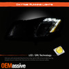 For 11-13 Buick Regal HID Projector [Clear Ring] Black Headlights w/LED DRL Pair