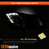 For 11-13 Buick Regal HID Projector [Blue Ring] Black Headlight w/ LED DRL Right