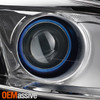 For 11-13 Buick Regal HID Projector [Blue Ring] Black Headlight w/ LED DRL Right