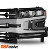 For 19-22 Silverado 1500 Halogen Headlight Convert to Full LED w/Chrome Grille