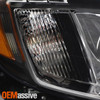For 11-13 Buick Regal HID Projector [Clear Ring] Black Headlight w/LED DRL Right