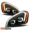 For 08-17 Freightliner Cascadia Black Switchback LED Signal Projector Headlight