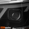 For 2015-2017 Ford F150 LED Light Bar DRL Projector Black Smoked Headlights Pair