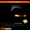 For 2019-2024 Ram 1500 Power Heat Manual Folding Chrome Towing Mirror+LED Signal