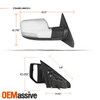 For 2019-2024 Ram 1500 Power Heat Manual Folding Chrome Towing Mirror+LED Signal