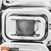 For 2007-2014 GMC Yukon XL 1500 2500 LED C-Tube Projector Chrome Headlights Pair