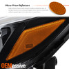 For 2021-2024 Mitsubishi Mirage G4 ES | LE |BE Black Headlights Halogen Type