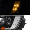 For 2015-2023 Chrysler 300 Halogen Projector Headlight Black Bezel Left Driver