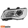 For 2015-2023 Chrysler 300 Halogen Projector Headlights Chrome Bezel Driver Side