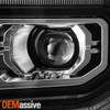For 2016-2018 GMC Sierra 1500 [FULL LED] Projector Black Headlights w/DRL Driver