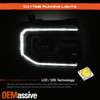 For 2016-2018 GMC Sierra 1500 FULL LED Projector Black Headlight w/DRL Passenger