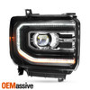 For 2016-2018 GMC Sierra 1500 FULL LED Projector Black Headlight w/DRL Passenger