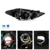 For 2017-2018 Elantra LED Strip [Halogen Type] Projector Black Headlights Pair