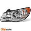 Fits 2007 2008 2009 Elantra 4-Door Sedan Driver Left side Black Headlight