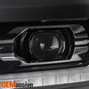 For 16-18 Chevy Silverado Full LED HID/DRL Switchback Projector Headlights Black