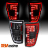 For 21-23 Ford  F150 LED DRL Halogen Black Tail Light w/o Blind Spot Sensor Hole