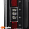 For 21-23 Ford  F150 LED DRL Halogen Black Tail Light w/o Blind Spot Sensor Hole
