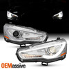 For 08-17 Mitsubishi Lancer Evo LED Sequential Signal Projector Headlights Light