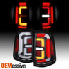 For 2019-2022 Dodge RAM 1500 LED DRL Brake Signal Tube Bar Black Tail Light Pair