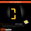 For 2019-2022 Dodge RAM 1500 LED DRL Brake Signal Tube Bar Black Tail Light Pair