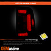 For 2019-2022 Dodge RAM 1500 LED DRL Brake Signal Tube Bar Dark Red Tail Lights