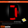 For 2019-2022 Dodge RAM 1500 LED DRL Brake Signal Tube Bar Red Clear Tail Lights