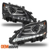 Fit 13-15 Lexus GS350 GS450h Xenon HID DRL w/o AFS Projector Headlights OE Pair