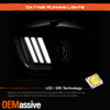 For 2005-2009 Ford Mustang Halogen Type LED Tube Projector Black Headlights Pair