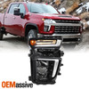 For 20-23 Chevy Silverado 2500HD 3500HD LT/WT LED DRL Black Headlight Passenger