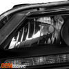 For 2013-2015 Honda Accord Sedan Halogen Projector Black Headlights Pair LED DRL