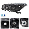 For 13-15 Honda Accord Sedan Halogen Projector Black HeadLamp Passenger LED DRL