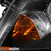 For 2008-2012 Honda Accord Sedan 4-Door Halogen Type Headlights Black Pair/Set