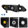 For 2006-2011 Honda Civc Sedan 4-Door Halogen Type Headlights Black Housing Set