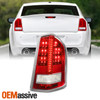 For 11-13 Chrysler 300 Base Limited LED Running Chrome Red Tail Light Passenger