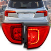 For 2016-2018 Honda Pilot SUV LED Bar DRL Chrome Red Clear Tail Light Outer Pair