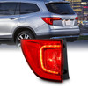 For 2016-2018 Honda Pilot SUV LED Bar DRL Chrome Red Clear Tail Light Outer Left