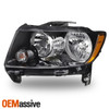For 2014-2017 Jeep Compass Halogen Headlights Headlamp w/ Black Trim Passenger
