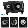 For 2014-2017 Jeep Compass Halogen Headlights Headlamp w/ Black Trim Passenger