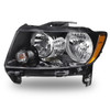 For 2014-2017 Jeep Compass Halogen Headlights Headlamp w/ Black Trim Passenger