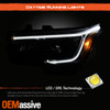 For 2017-2019 GMC Acadia Halogen Headlight w/ LED DRL Driver Black Replacement