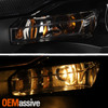 For 2017-2019 GMC Acadia Halogen Headlight w/ LED DRL Drive + Passenger Black