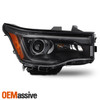 For 2017-2019 GMC Acadia Halogen Headlight w/LED DRL Passenger Black Replacement