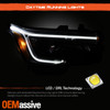 For 2017-2019 GMC Acadia Halogen Headlight w/LED DRL Passenger Black Replacement