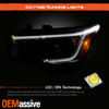For 2017-2019 GMC Acadia Halogen Headlight w/ LED DRL Chrome Right + Left Side