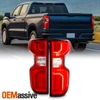 For 2019-2024 Chevy Sliverado 1500 2500HD 3500HD LED Tube Red Tail Lights Pair