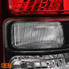 For 19-23 Ram 1500 Big Horn/Tradesman Halogen Black Bezel Red Tail Lights Pair