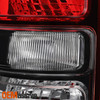 For 19-23 Ram 1500 Big Horn/Tradesman Halogen Black Bezel Red Tail Lights Pair