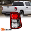 For 19-23 Ram 1500 Big Horn/Tradesman Halogen Black Bezel Red TailLamp Passenger