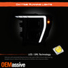 For 2021-2023 Ford F150 LED Sequential Signal Halogen Projector Black Headlights