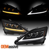 For 2011-2013 Lexus IS250 IS350 [HID/Xenon] Projector Dual Beam Black Headlights